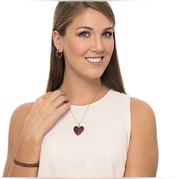 925 Silver Platinum Rhodium Plated Natural Red Garnet Hoop Earrings 6.57 CTW - Picture 3 of 5